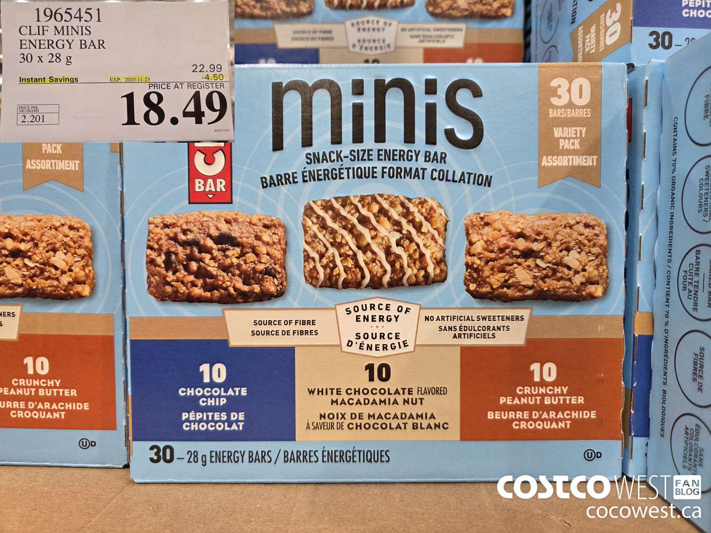 1965451 CLIFS MINIS ENERGY BAR 30 X 28G ($4.50 INSTANT SAVINGS EXPIRES ON 2025-11-23) $18.49