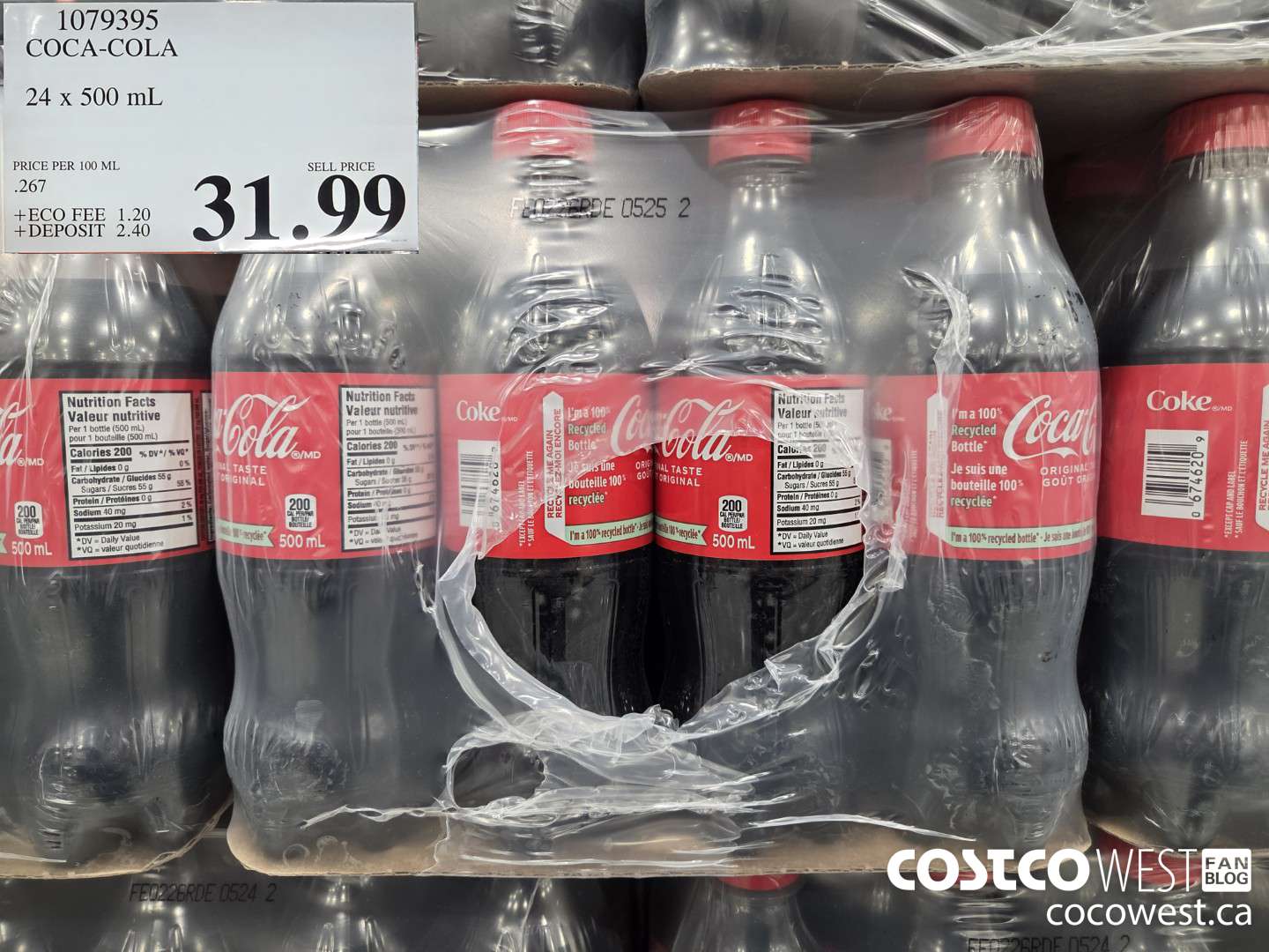 1079395 COCA-COLA 24 x 500 mL $31.99