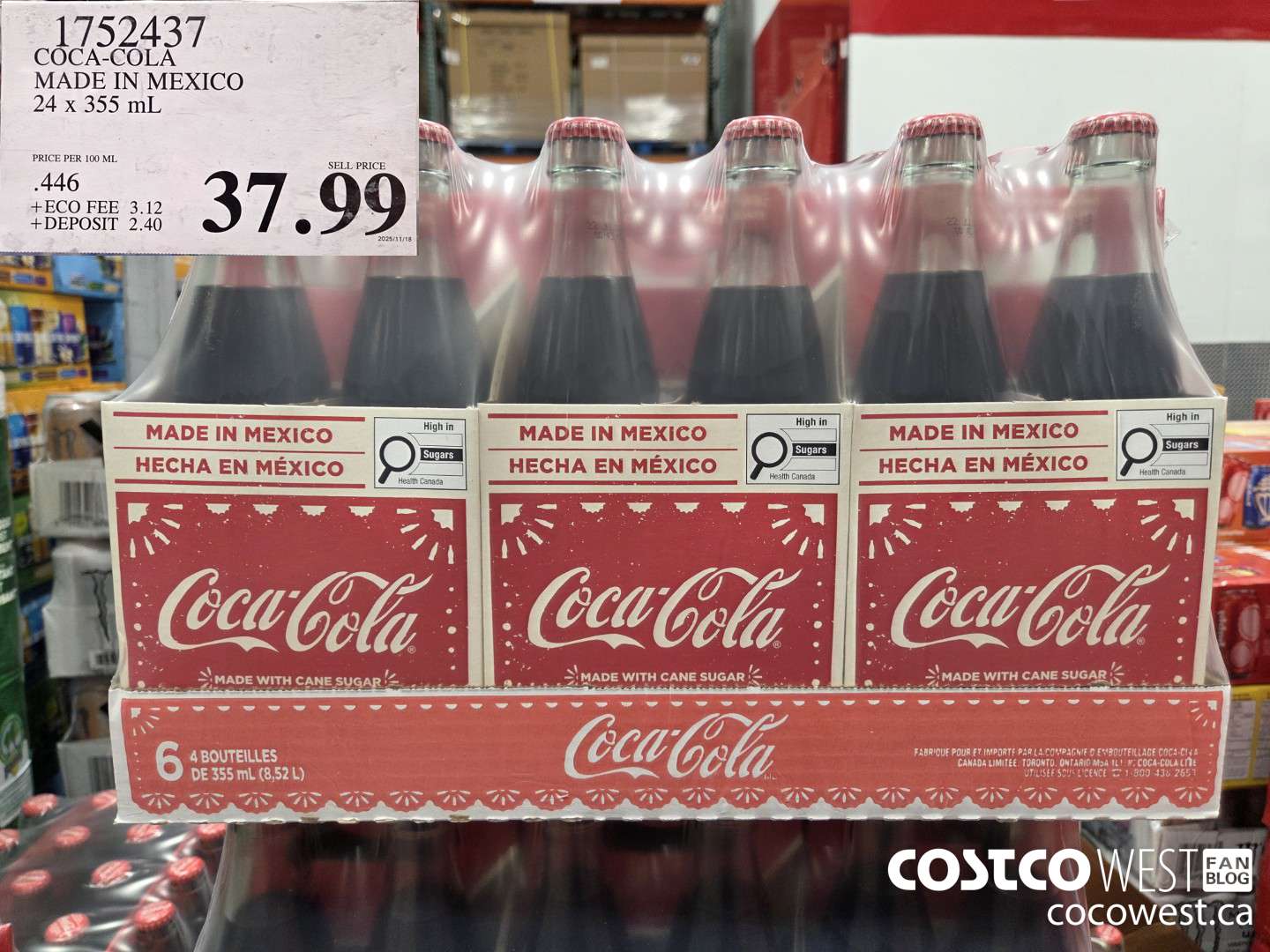 1752437 COCA-COLA MADE IN MEXICO 24 x 355 mL $37.99