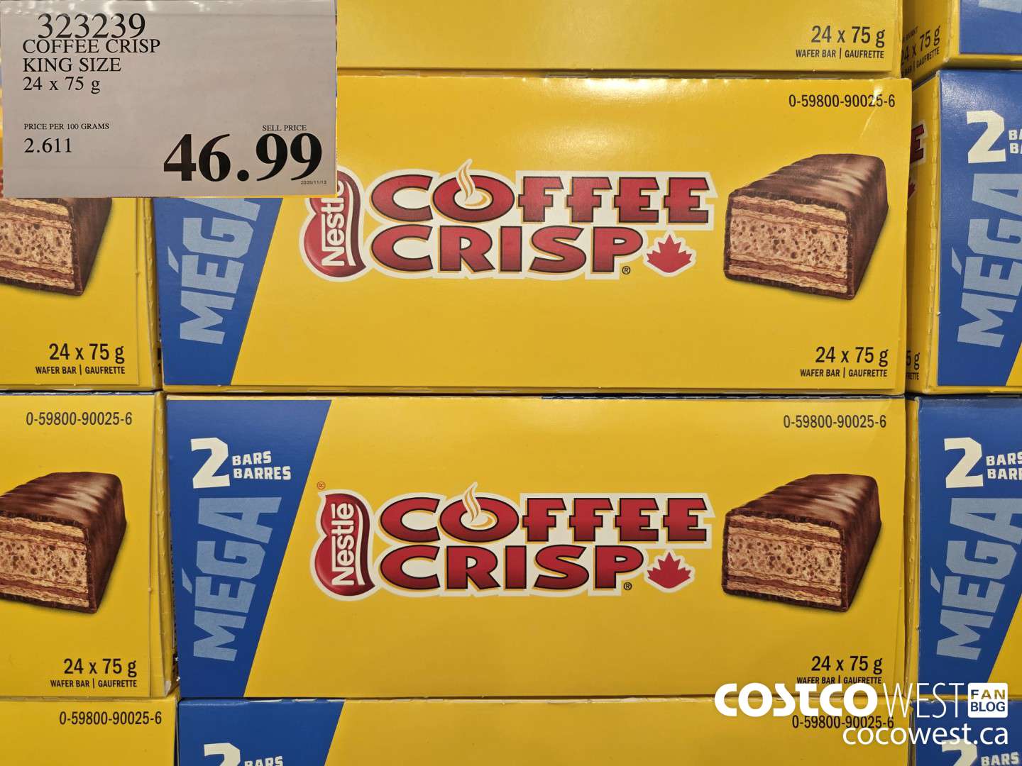 323239 COFFEE CRISP KING SIZE 24 x 75 g $46.99