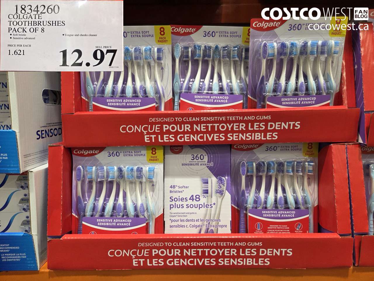 1834260 COLGATE 360 ADVANCED TOOTHBRUSHES PACK OF 8 $12.97