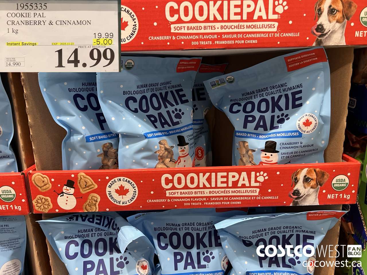 1955335 COOKIE PAL CRANBERRY & CINNAMON 1KG ($5.00 INSTANT SAVINGS EXPIRES ON 2025-11-23) $14.99