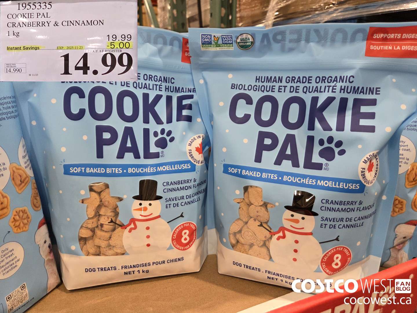 1955335 COOKIE PAL CRANBERRY & CINNAMON 1KG ($5.00 INSTANT SAVINGS EXPIRES ON 2025-11-23) $14.99