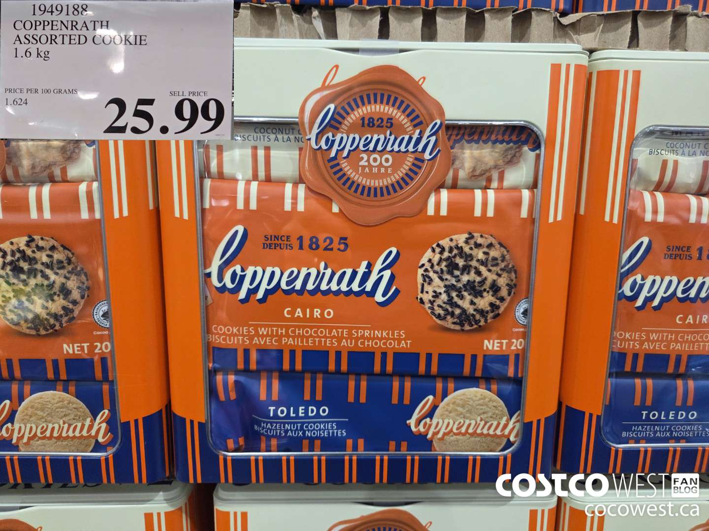 1949188 COPPENRATH ASSORTED COOKIE 1.6 KG $25.99