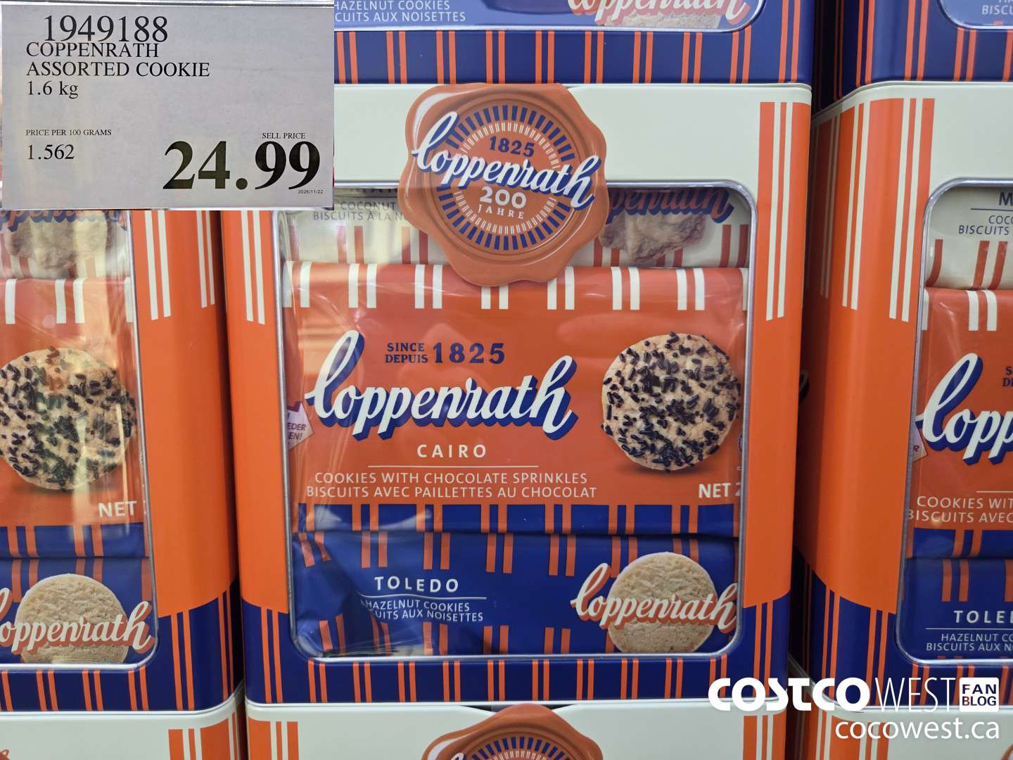 1949188 COPPENRATH ASSORTED COOKIE 1.6 kg $24.99