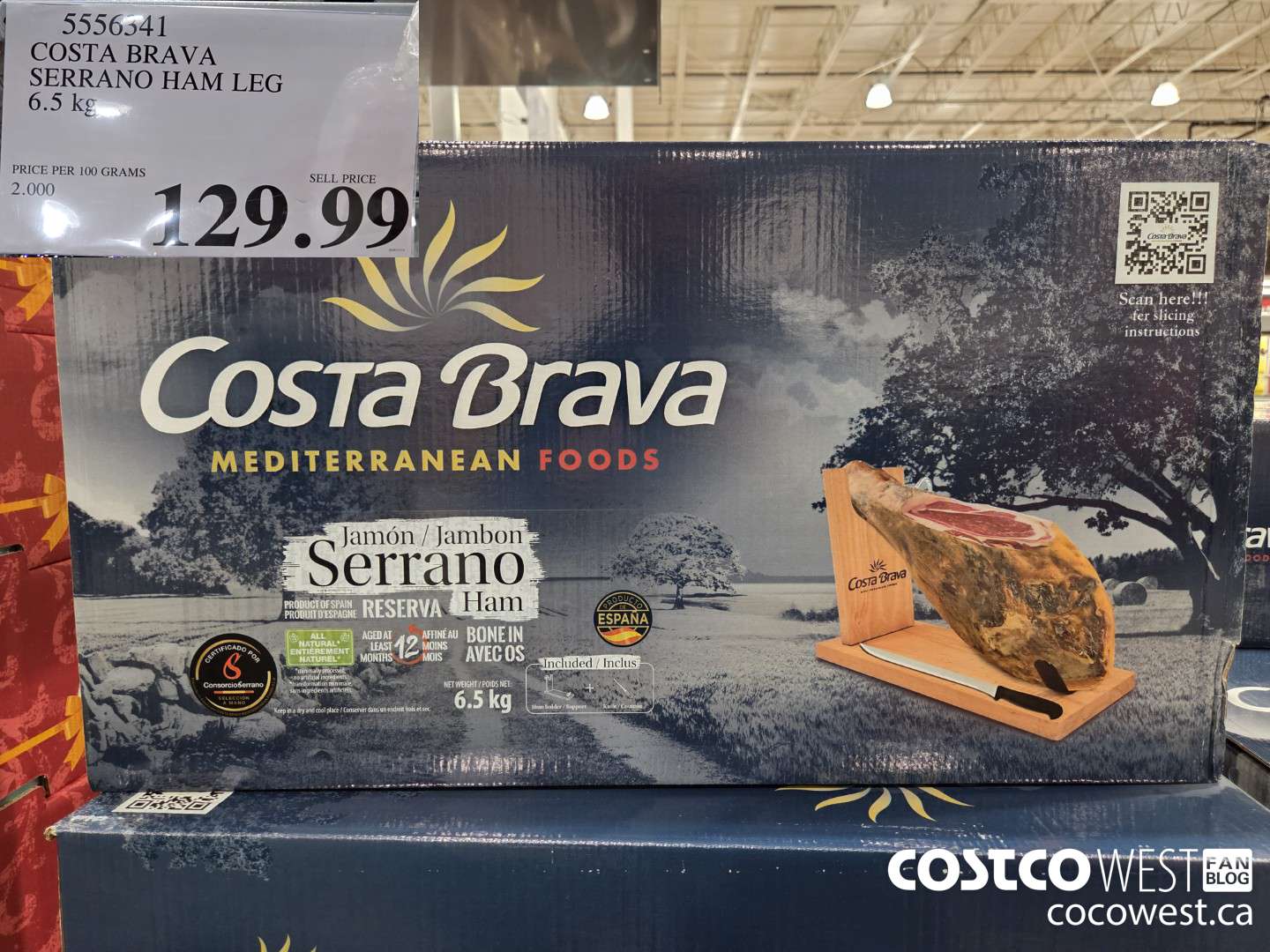 5556341 COSTA BRAVA SERRANO HAM LEG 6.5KG $129.99