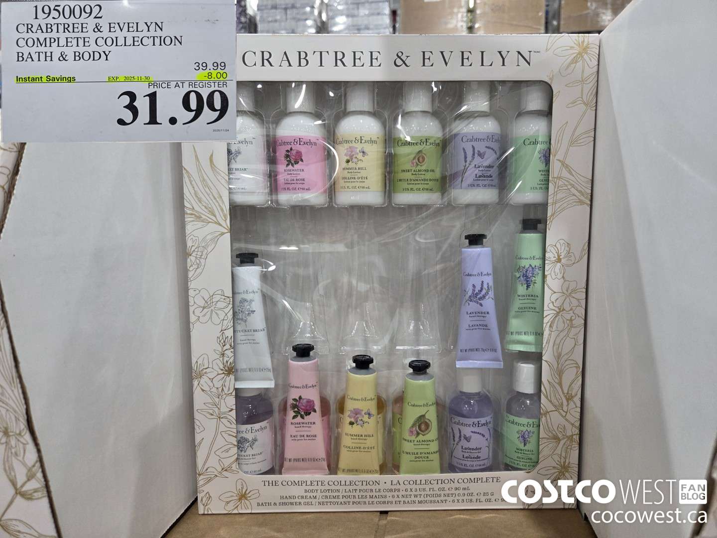 1950092 CRABTREE & EVELYN COMPLETE COLLECTION BATH & BODY ($8.00 INSTANT SAVINGS EXPIRES ON 2025-11-30) $31.99