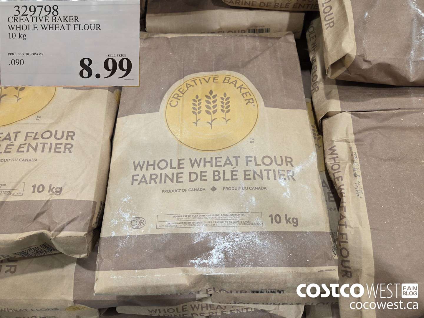 329798 CREATIVE BAKER WHOLE WHEAT FLOUR 10 kg $8.99