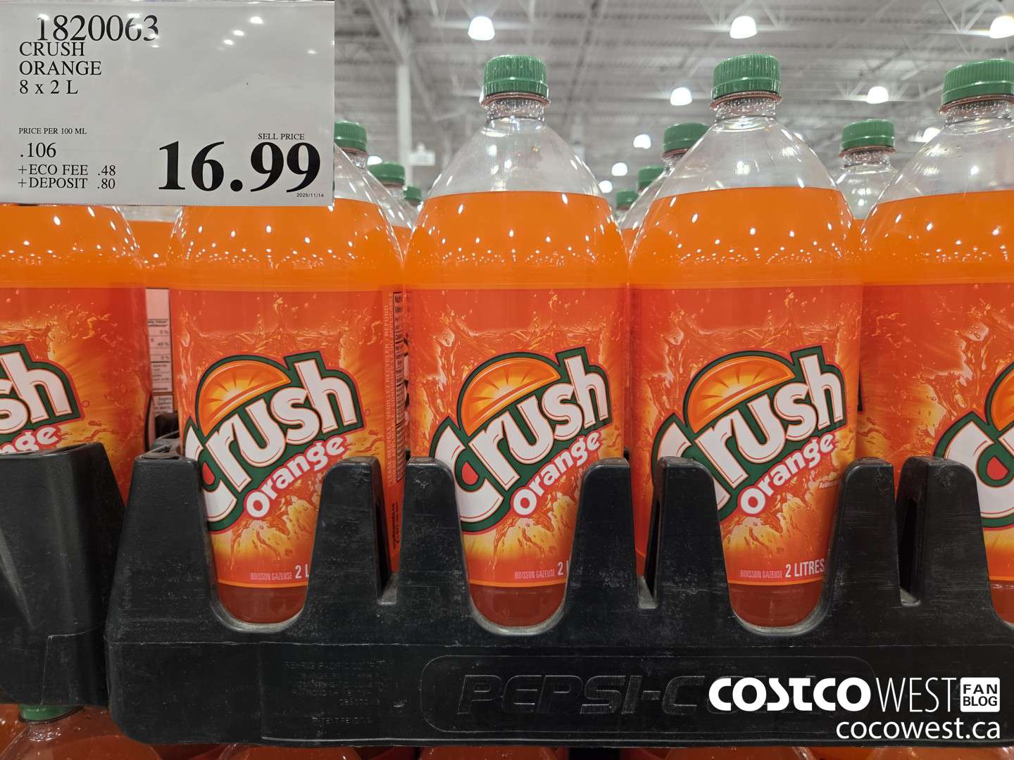 18200623 CRUSH ORANGE 8 x 2 L $16.99