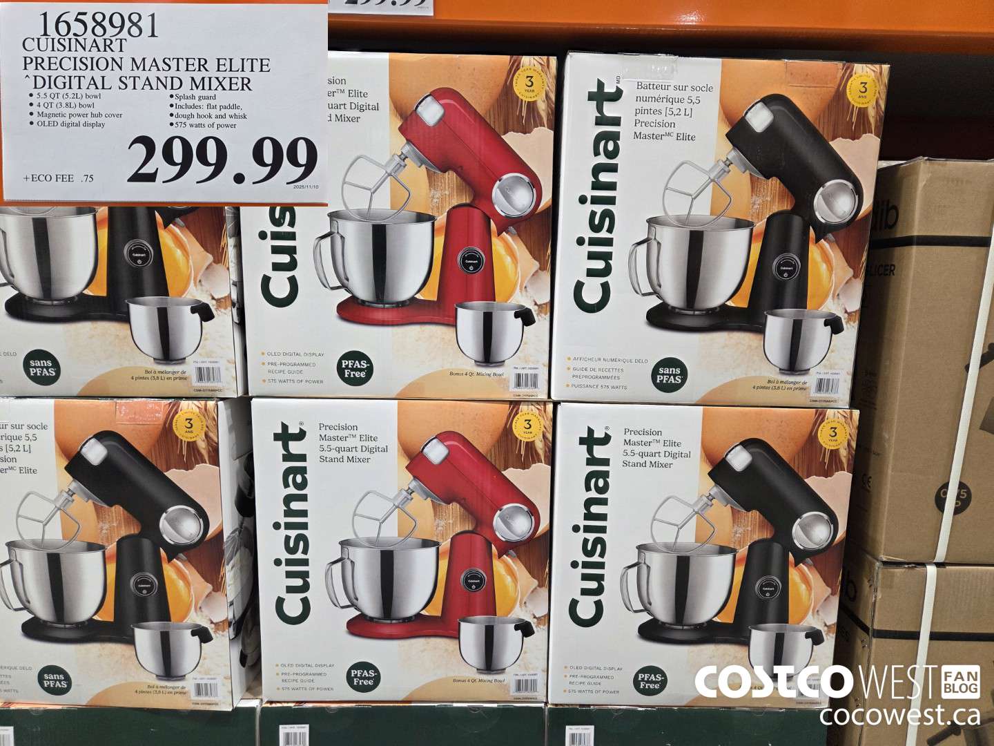 1658981 CUISINART PRECISION MASTER DIGITAL STAND MIXER $299.99