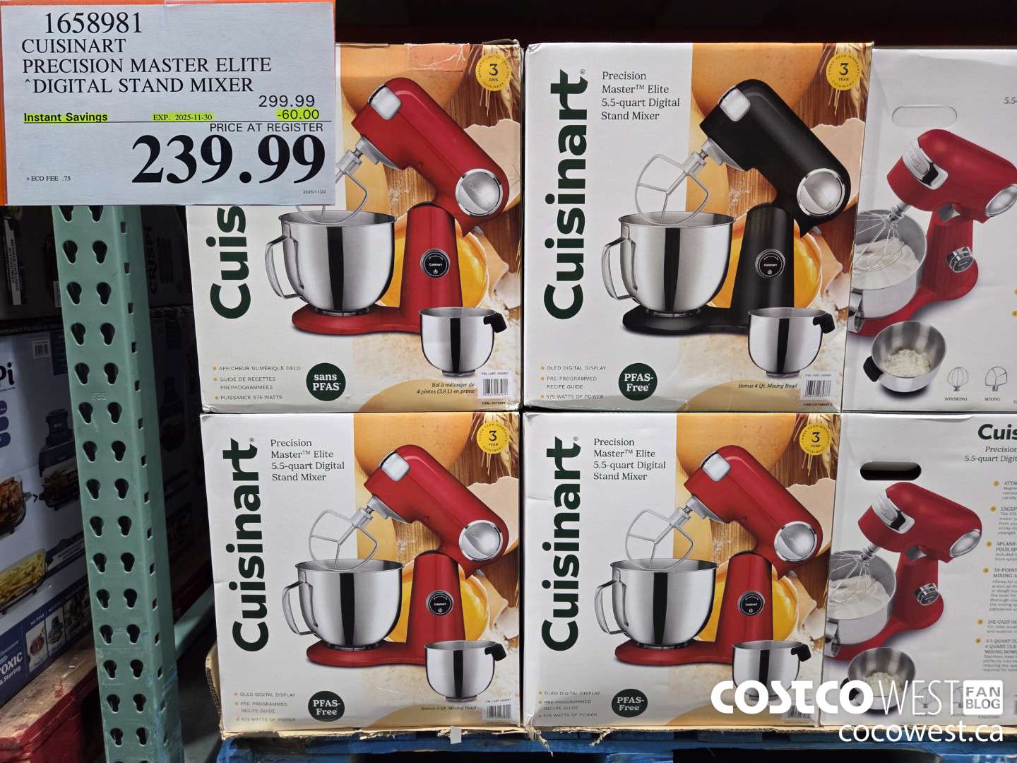 1658981 CUISINART PRECISION MASTER DIGITAL STAND MIXER ($60.00 INSTANT SAVINGS EXPIRES ON 2025-11-30) $239.99