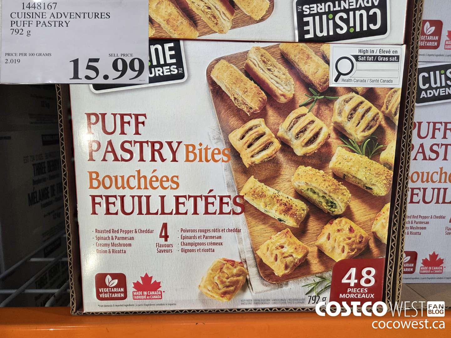 1448167 CUISINE ADVENTURES PUFF PASTRY 792G ($5.00 INSTANT SAVINGS) $15.99