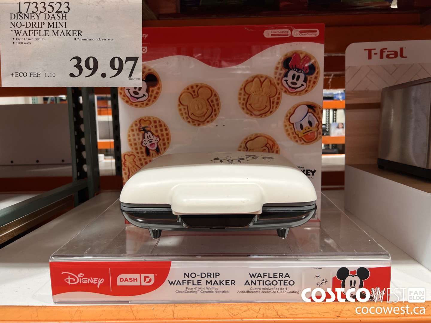 1733523 DASH DISNEY NO-DRIP WAFFLE MAKER $39.97