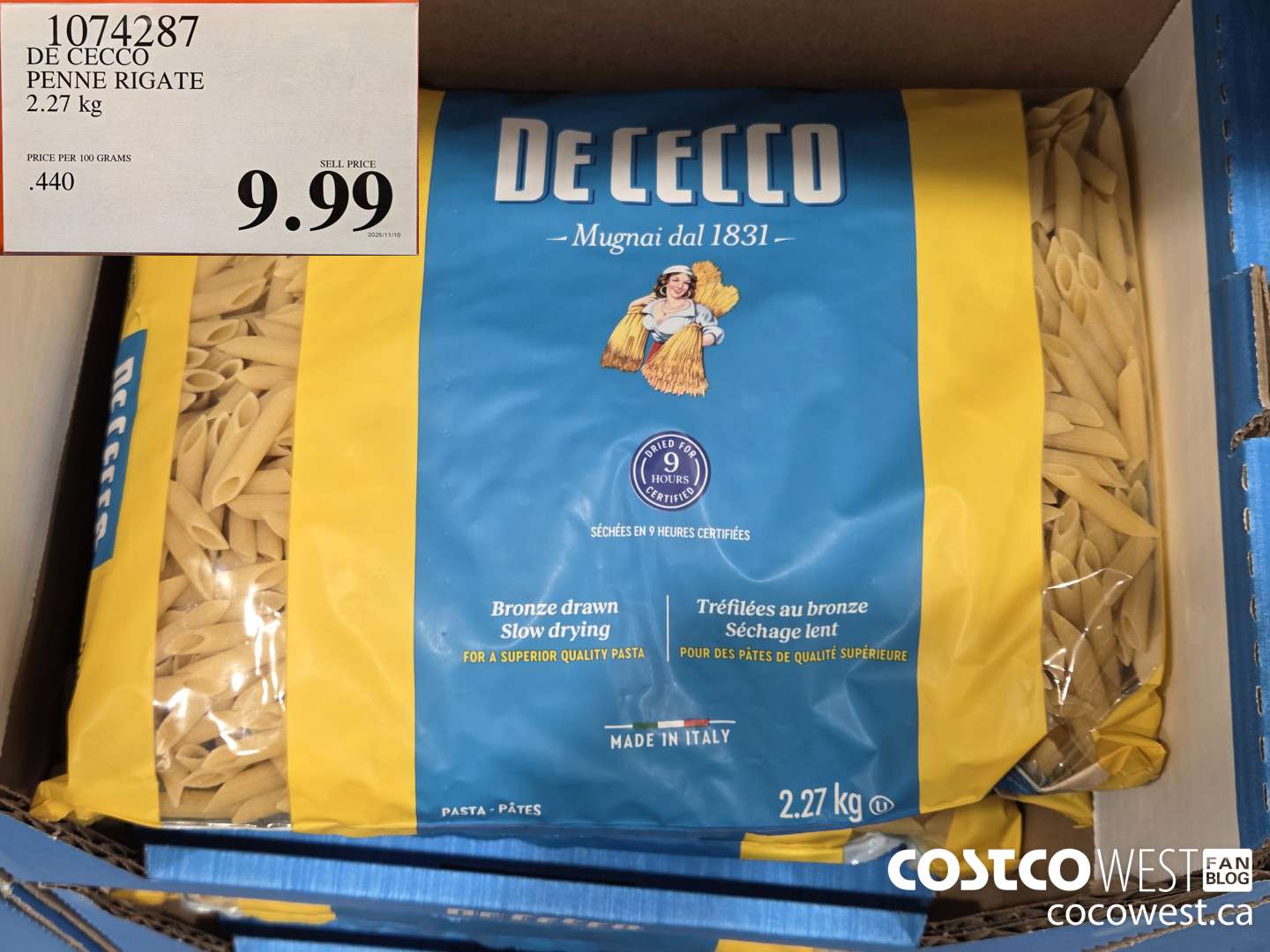 1074287 DE-CECEO PENNE RIGATE 2.27 kg $9.99