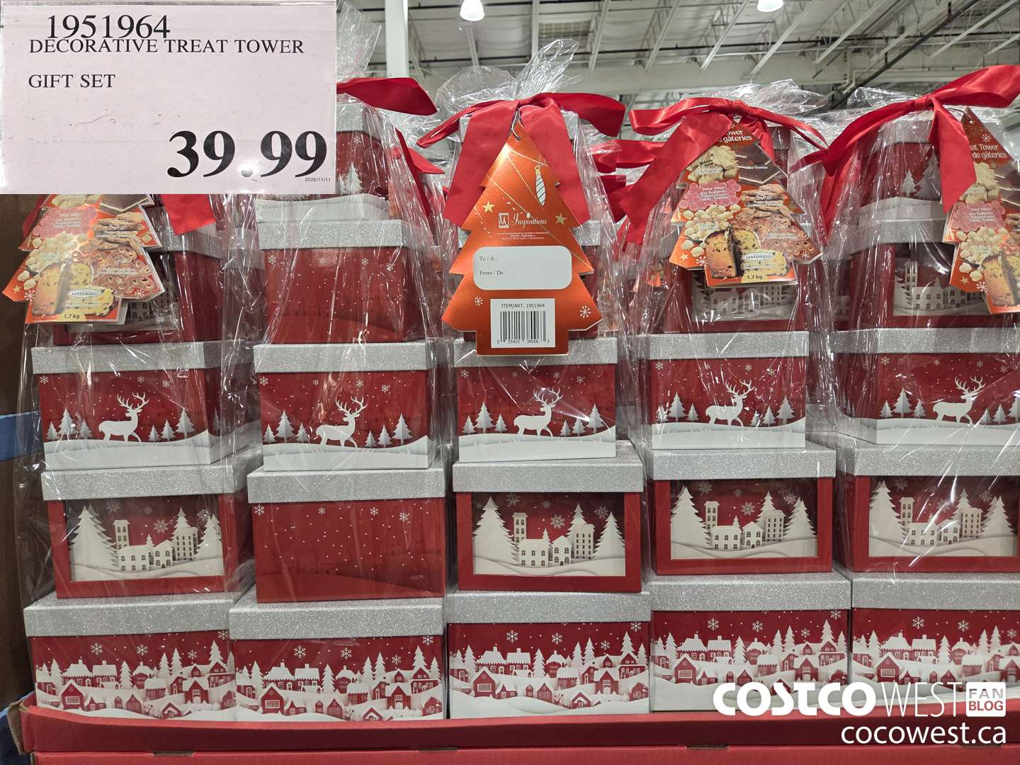 1951964 DECORATIVE TREAT TOWER GIFT SET $39.99