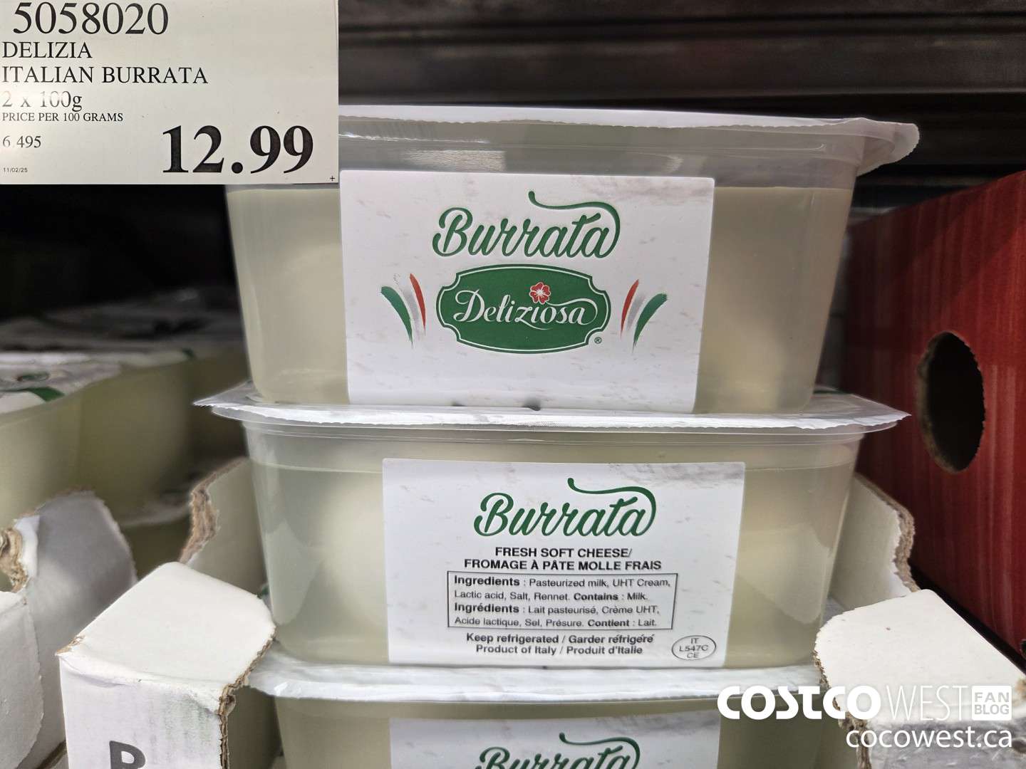 5058020 DELIZIA BURRATA 2 x 100G $12.99