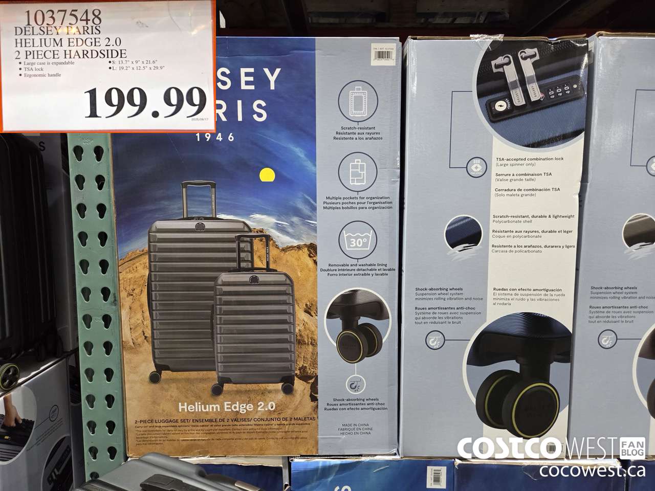 1037548 DELSEY PARIS HELIUM EDGE 2.0 2 PIECE HARDSIDE $199.99