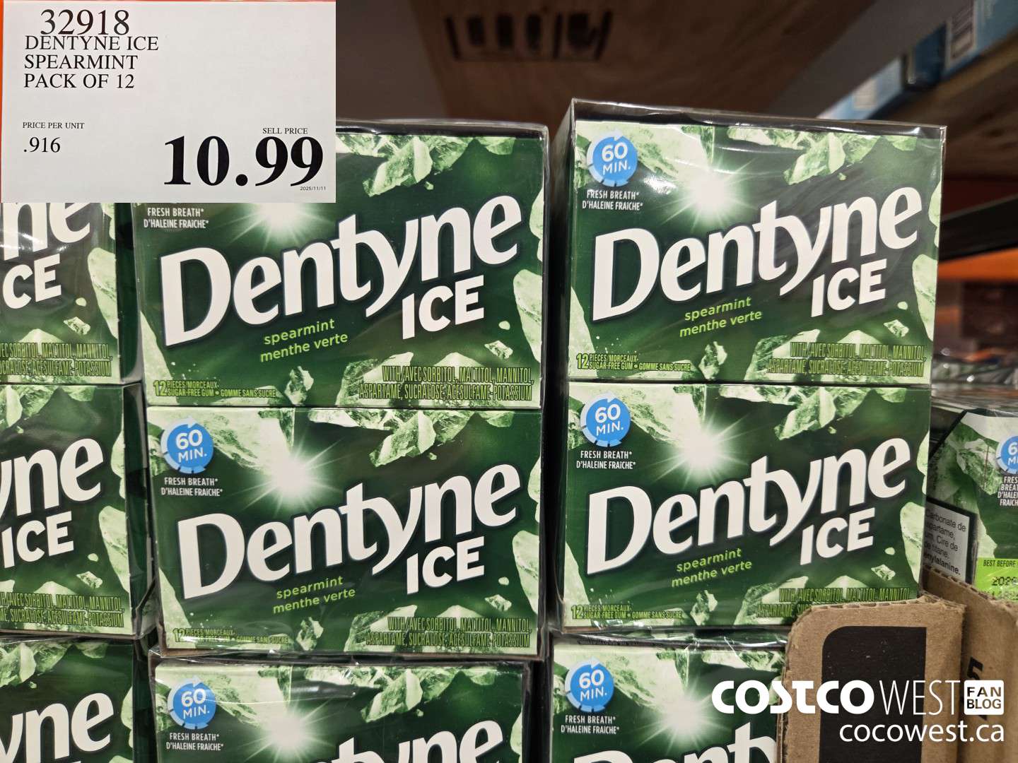 32918 DENTYNE ICE SPEARMINT PACK OF 12 $10.99