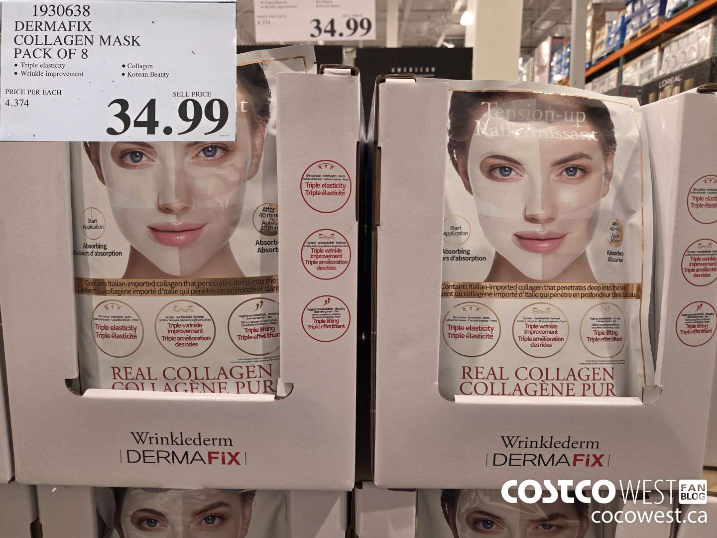 1930638 DERMAFIX COLLAGEN MASK PACK OF 8 $34.99