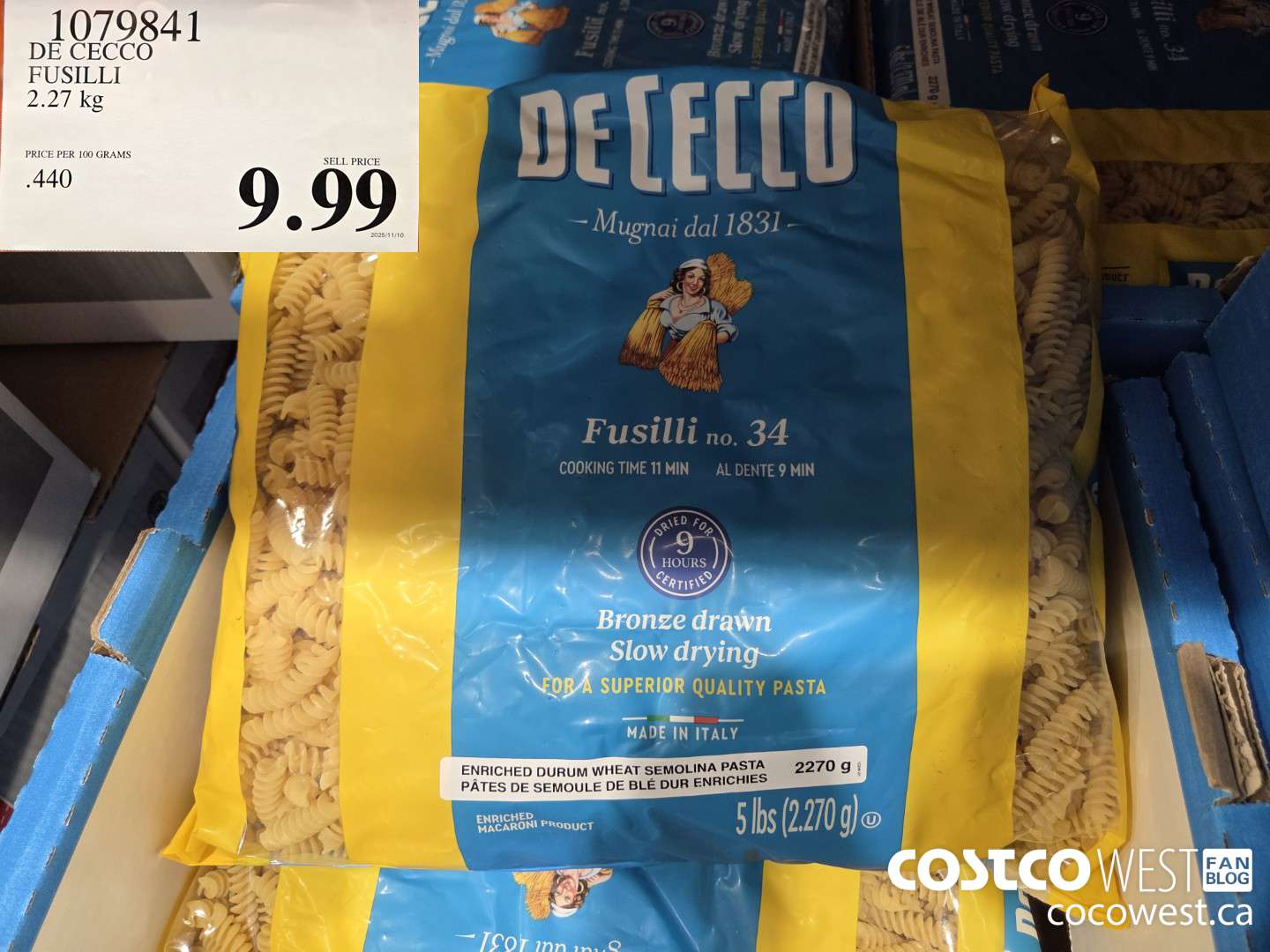 1079841 DE CECCO FUSILLI 2.27 kg $9.99