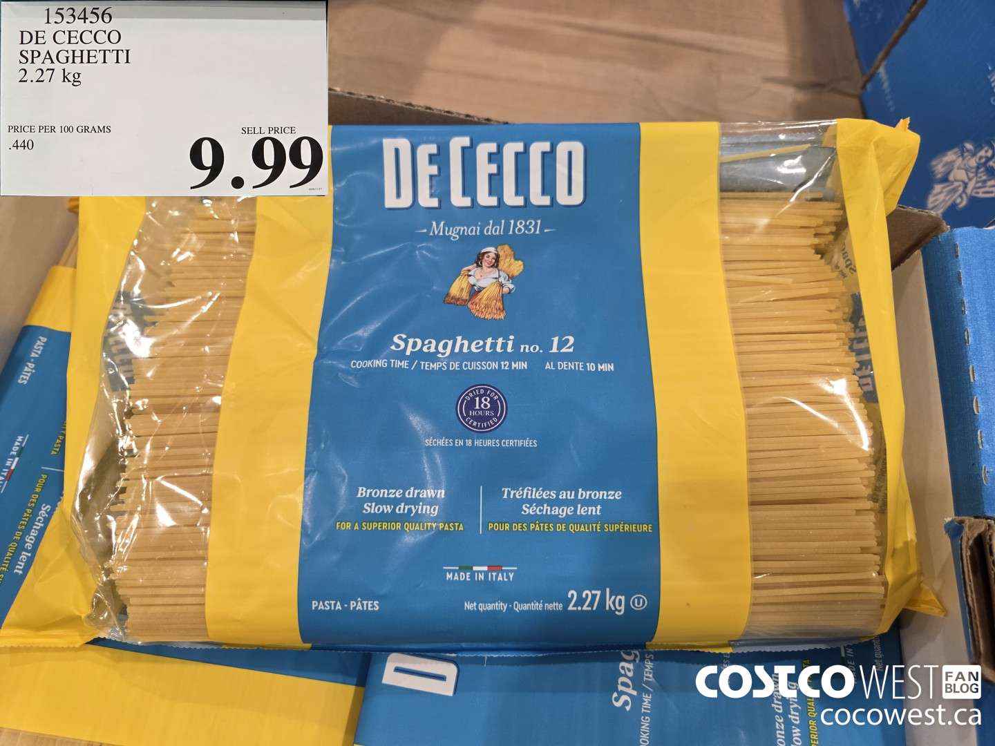 153456 DE CECCO SPAGHETTI 2.27 kg $9.99