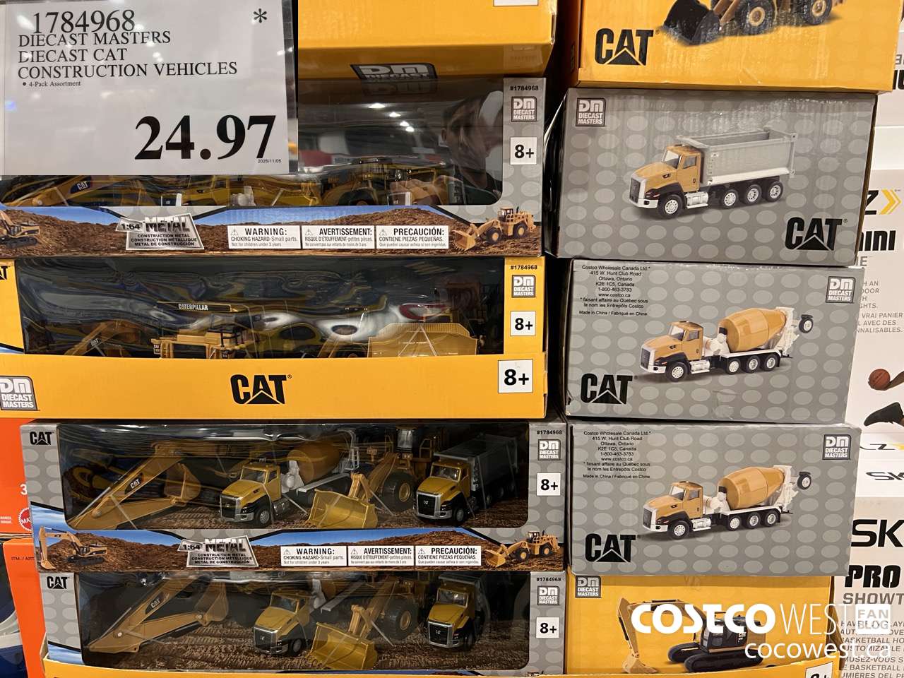 1784968 DIECAST MASTERS DIECAST CAT CONSTRUCTION VEHICLES $24.97