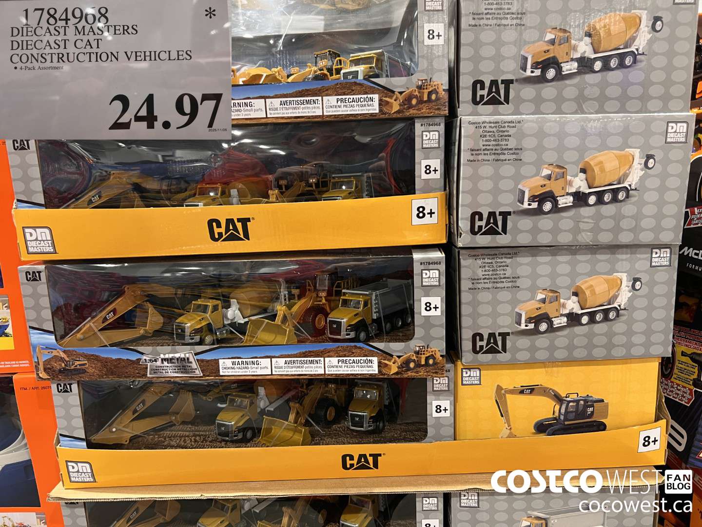 1784968 DIECAST MASTERS DIECAST CAT CONSTRUCTION VEHICLES $24.97