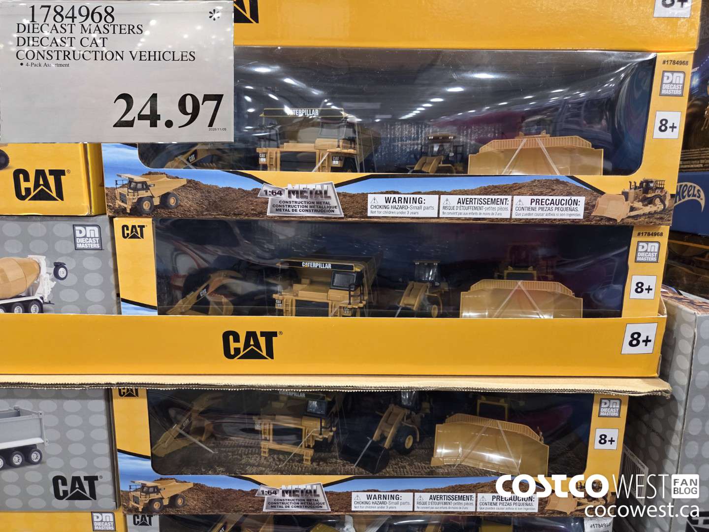 1784968 DIECAST MASTERS DIECAST CAT CONSTRUCTION VEHICLES $24.97