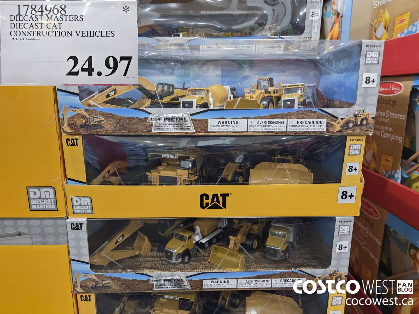 1784968 DIECAST MASTERS DIECAST CAT CONSTRUCTION VEHICLES  $24.97