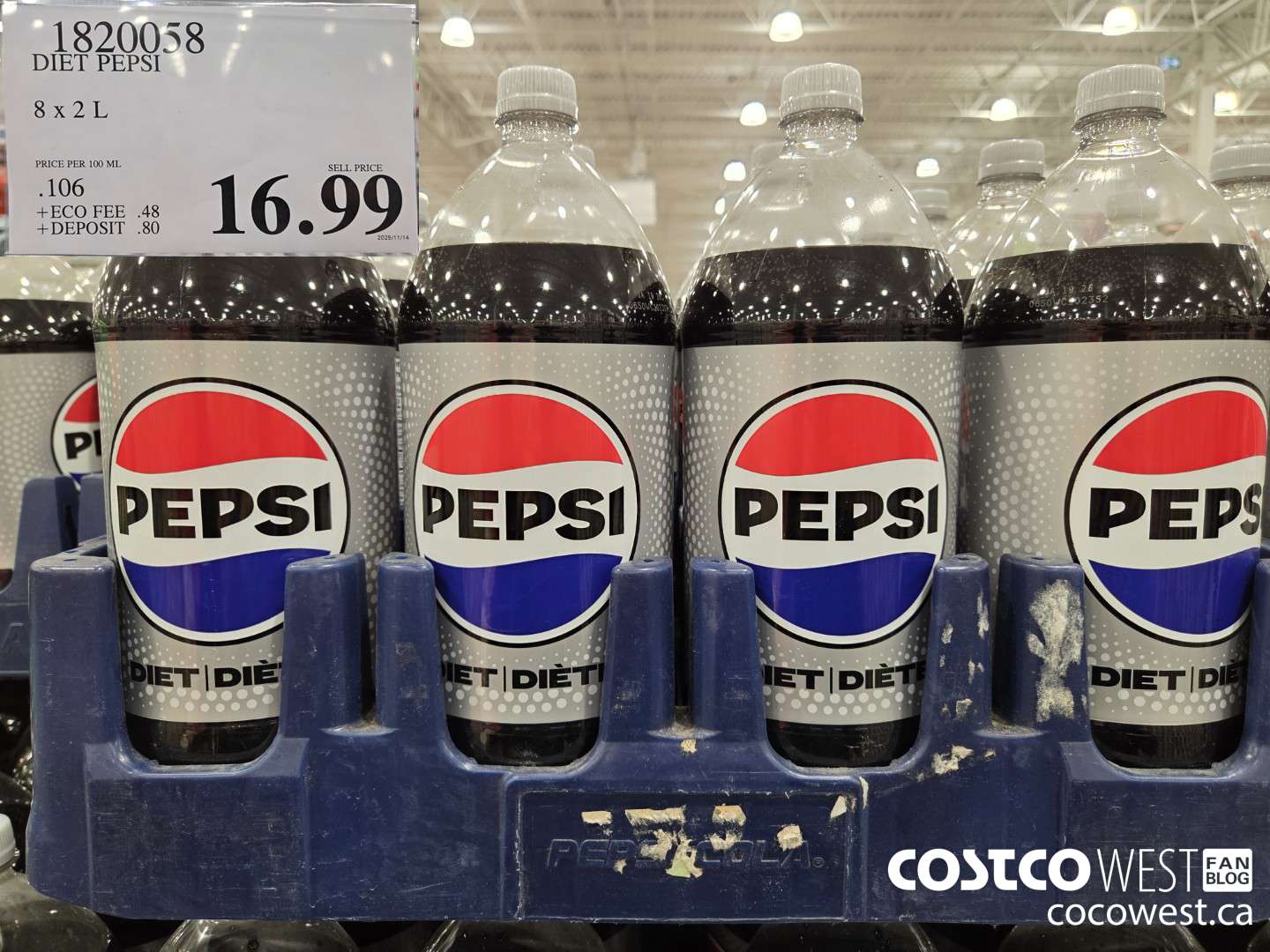 1820058 DIET PEPSI 8 x 2 L $16.99