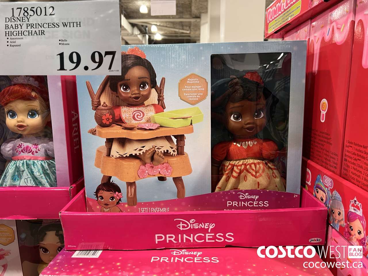 1785012 DISNEY BABY PRINCESS WITH HIGHCHAIR $19.97