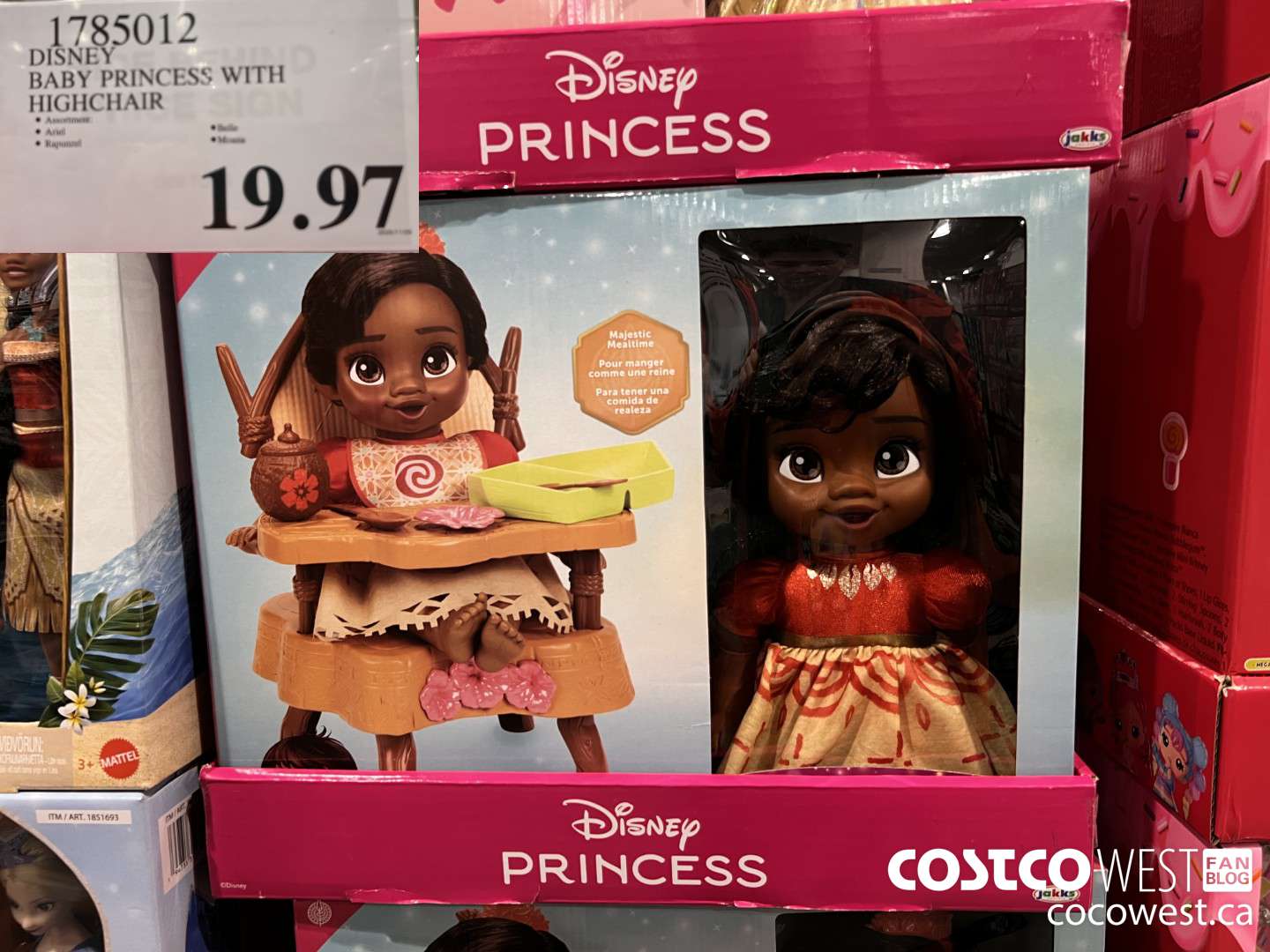 1785012 DISNEY BABY PRINCESS WITH HIGHCHAIR $19.97