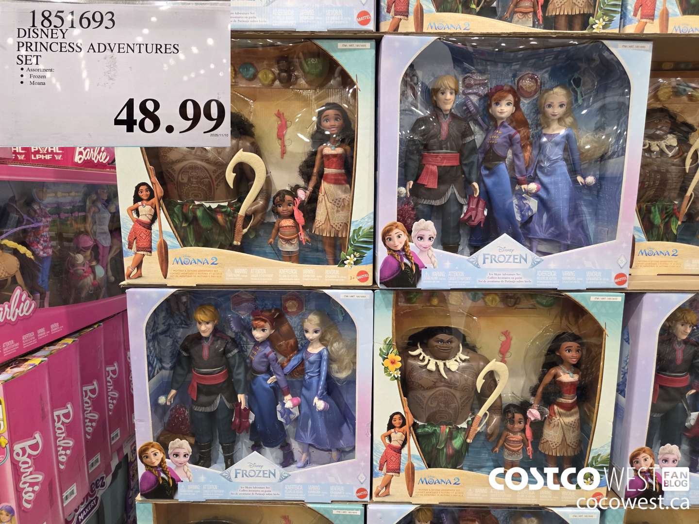 1851693 DISNEY PRINCESS ADVENTURES SET $48.99