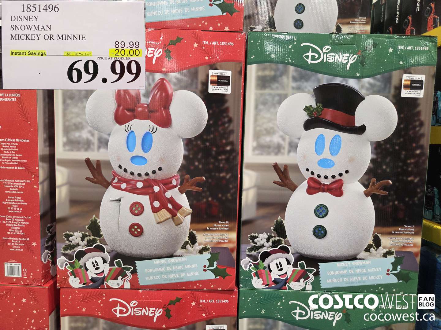 1851496 DISNEY SNOWMAN MICKEY AND MINNIE ($20.00 INSTANT SAVINGS EXPIRES ON 2025-11-23) $69.99