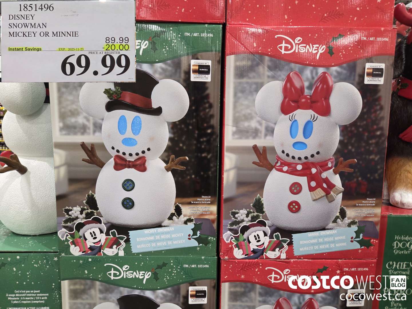 1851496 DISNEY SNOWMAN MICKEY AND MINNIE ($20.00 INSTANT SAVINGS EXPIRES ON 2025-11-23) $69.99