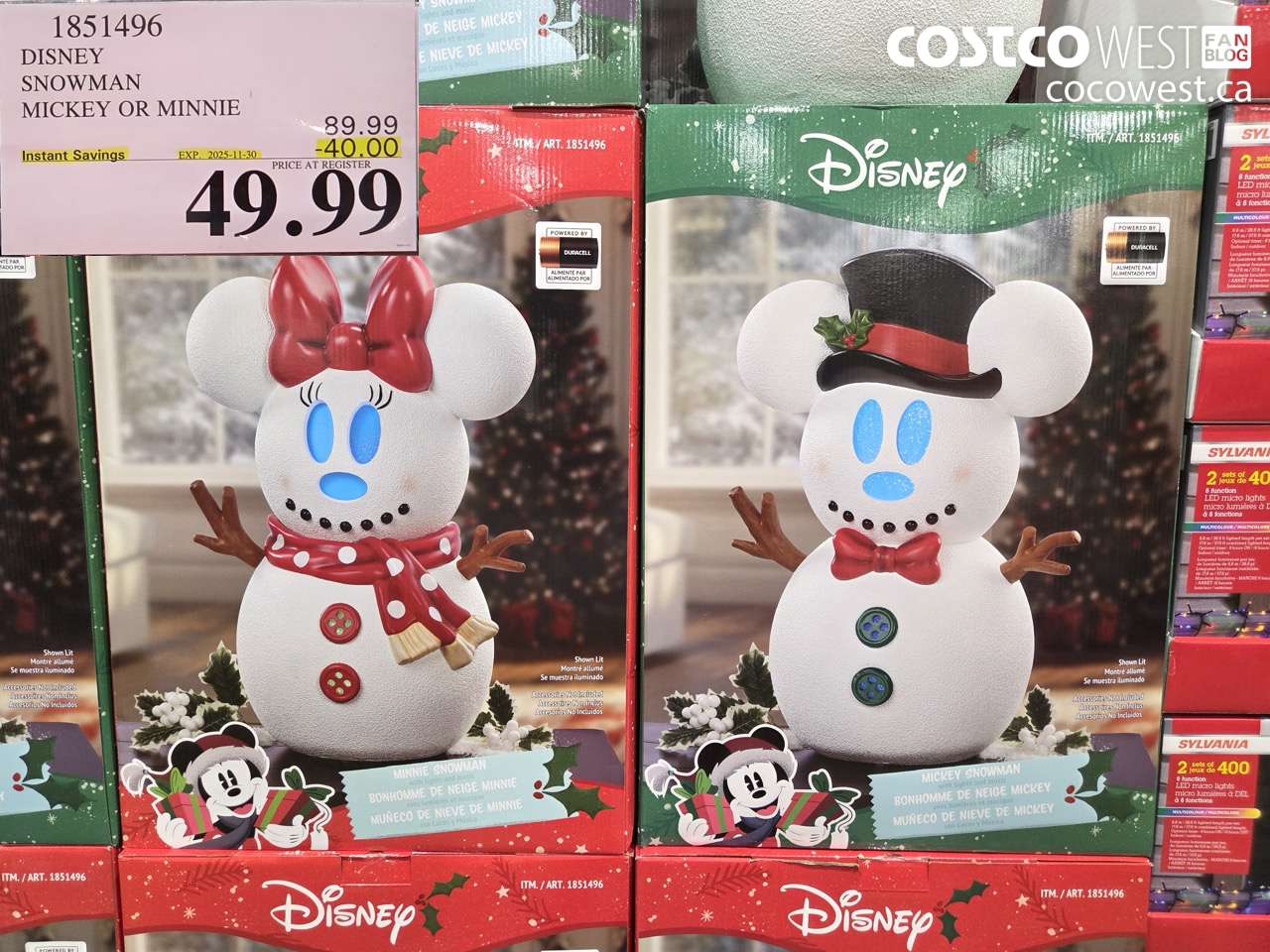 1851496 DISNEY SNOWMAN MICKEY AND MINNIE ($40.00 INSTANT SAVINGS EXPIRES ON 2025-11-30) $49.99