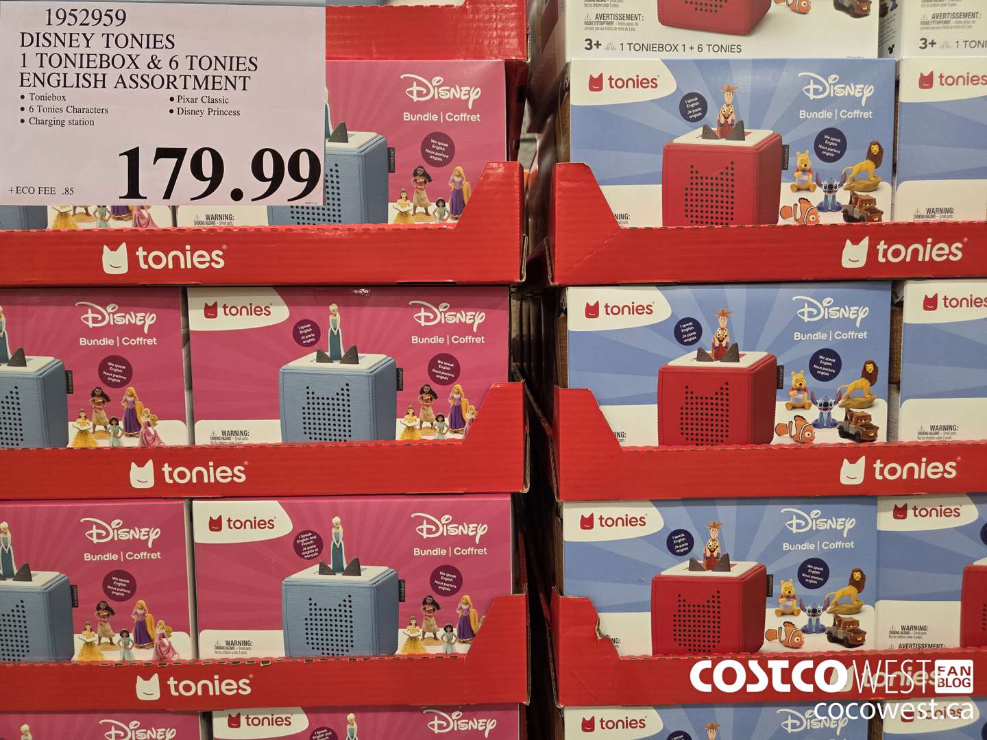 1952959 DISNEY TONIES 1 TONIEBOX & 6 TONIES ENGLISH ASSORTMENT $179.99