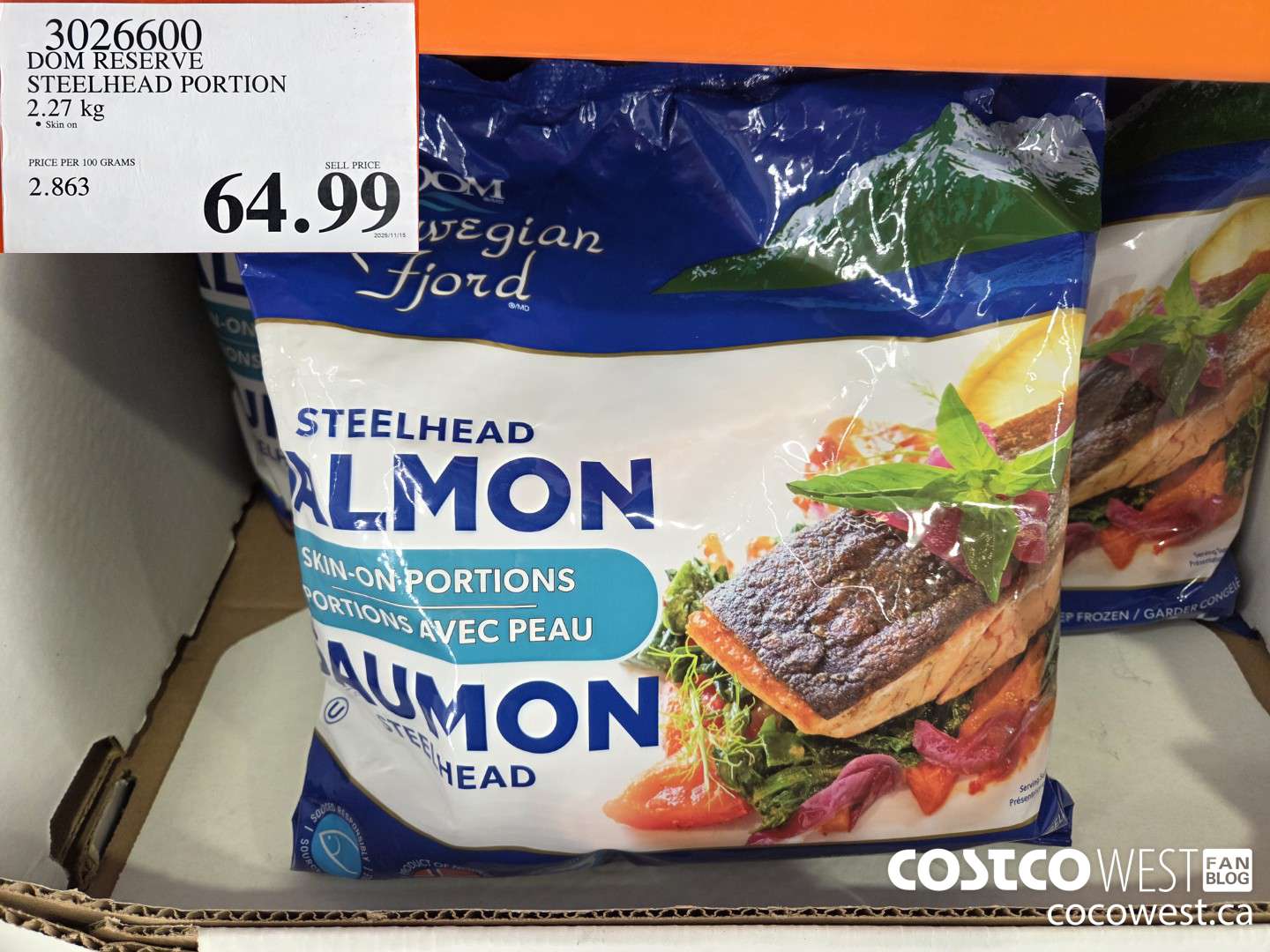 3026600 DOM RESERVE STEELHEAD PORTION 2.27 kg $64.99