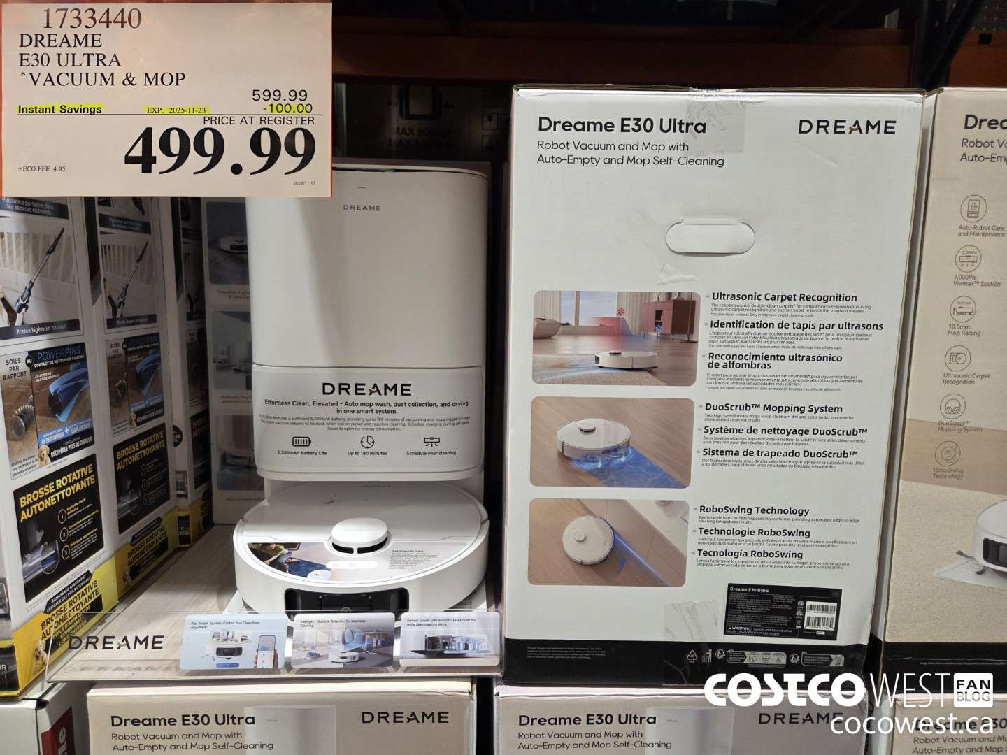 1733440 DREAME E30 ULTRA VACUUM & MOP ($100.00 INSTANT SAVINGS EXPIRES ON 2025-11-23) $499.99