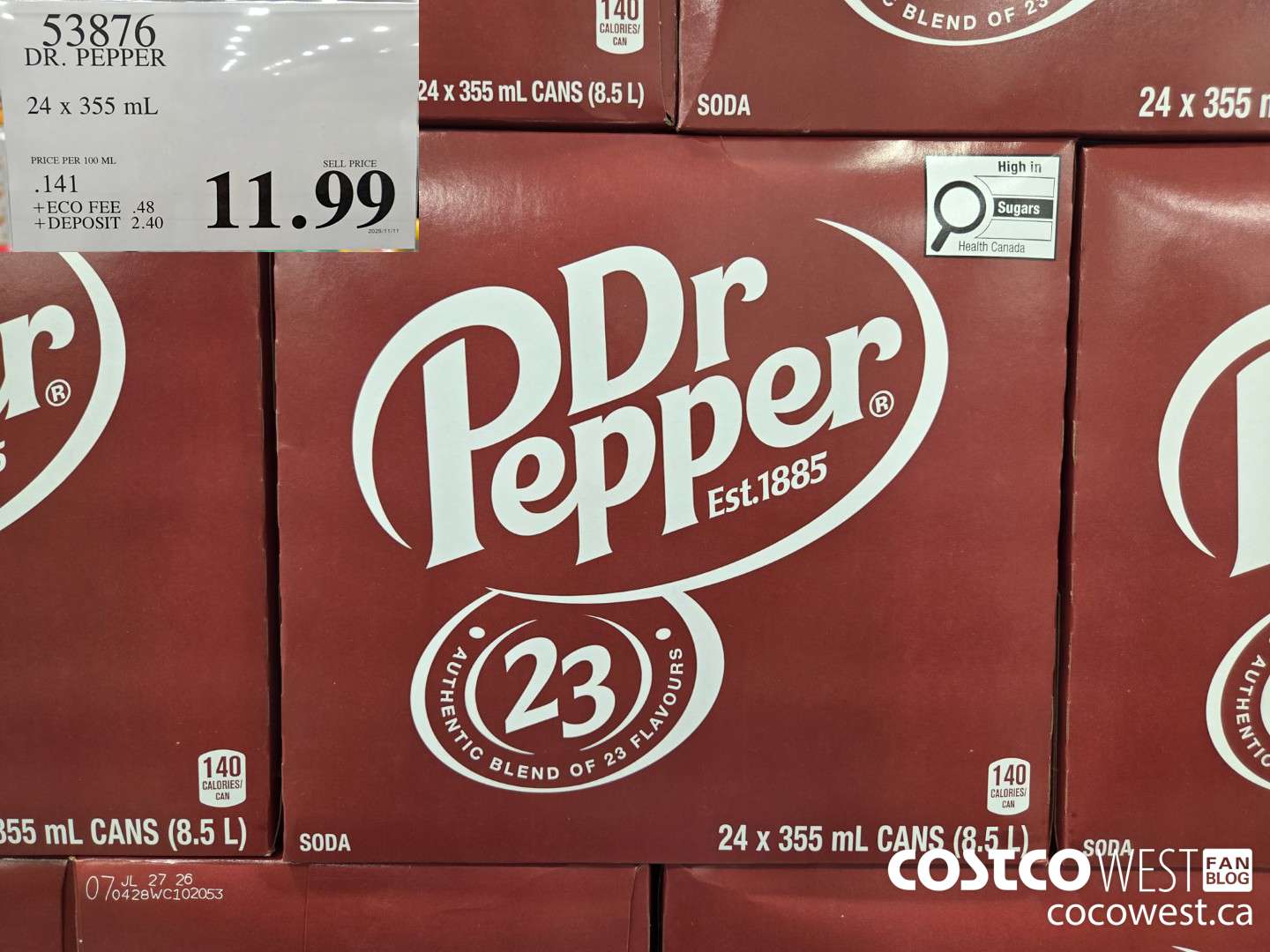 53876 DR. PEPPER 24 x 355 ml $11.99