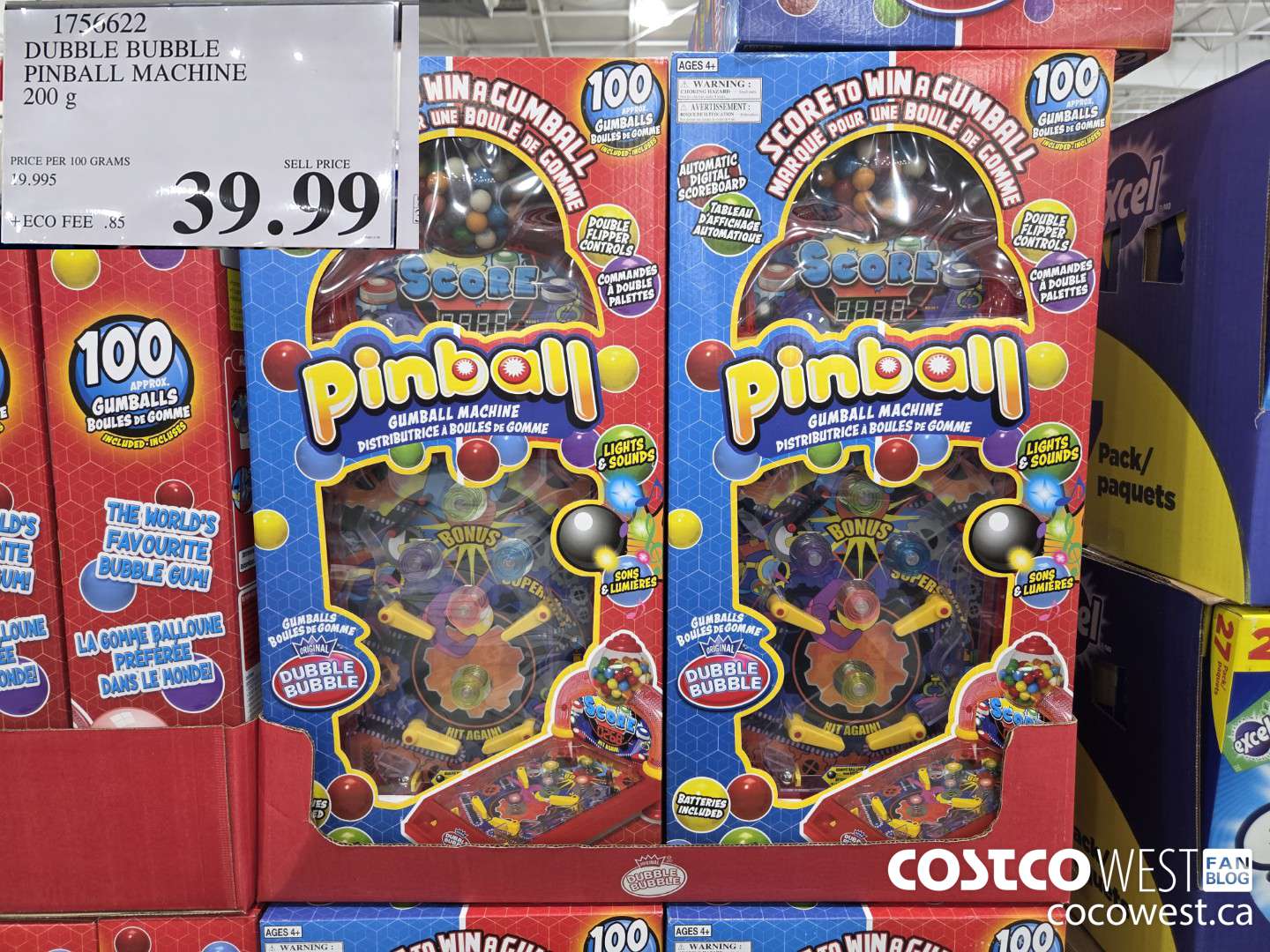 1756622 DUBBLE BUBBLE PINBALL MACHINE 200 g $39.99