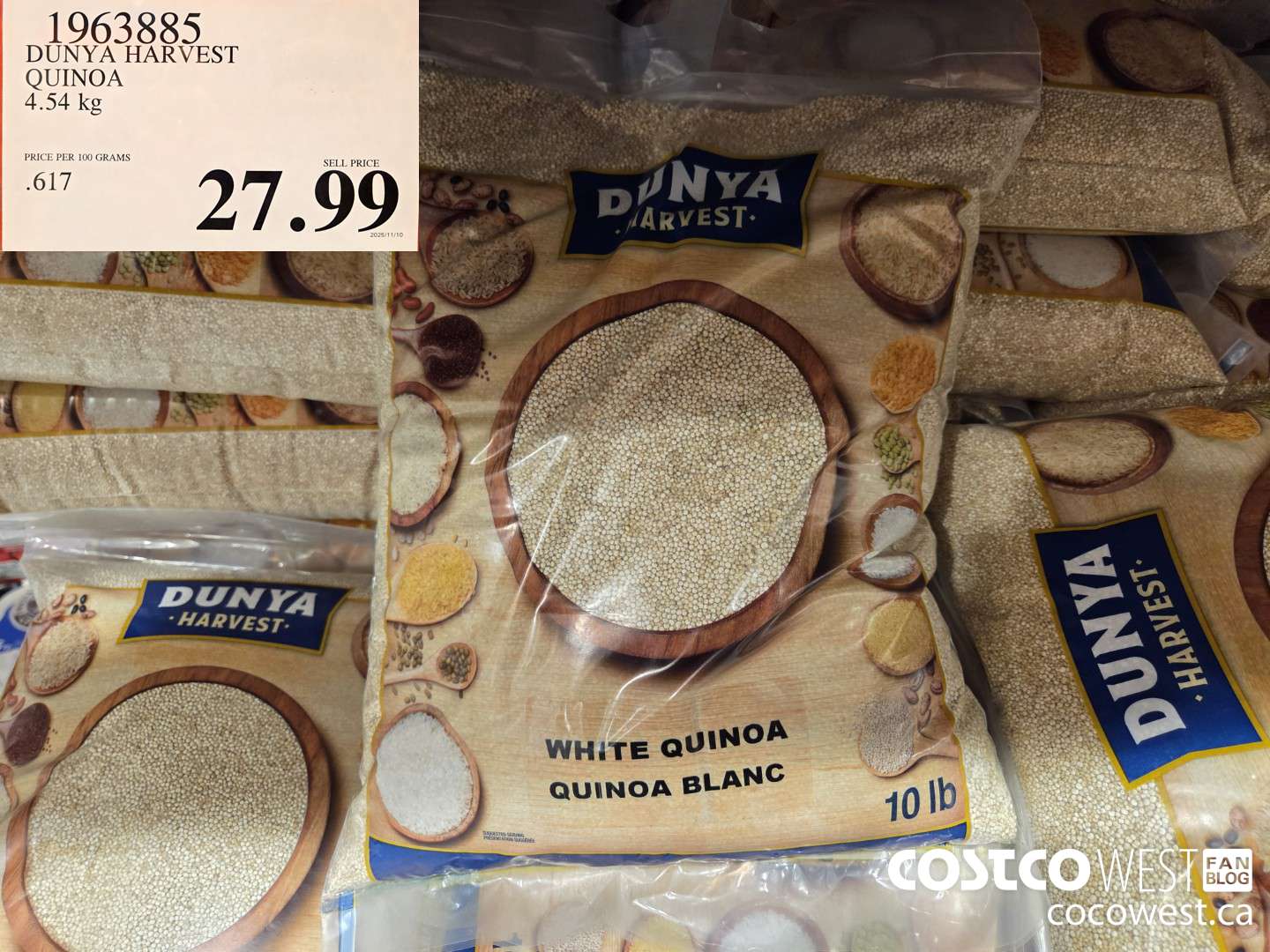 1963885 DUNYA HARVEST QUINOA 4.54 kg $27.99