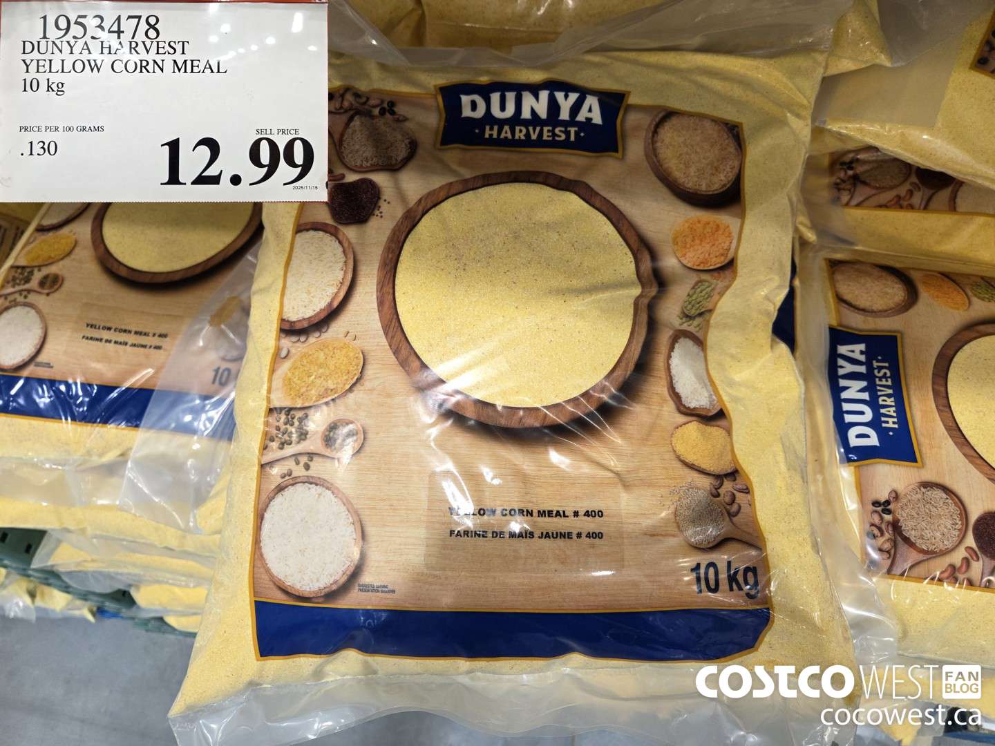 1953478 DUNYA HARVEST YELLOW CORN MEAL 10 kg $12.99