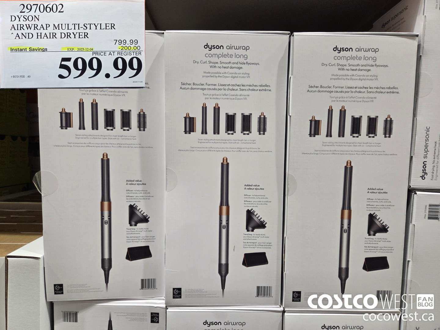 2970602 DYSON AIRWRAP MULTI-STYLER AIR AND HAIR DRYER ($200.00 INSTANT SAVINGS EXPIRES ON 2025-12-04) $599.99