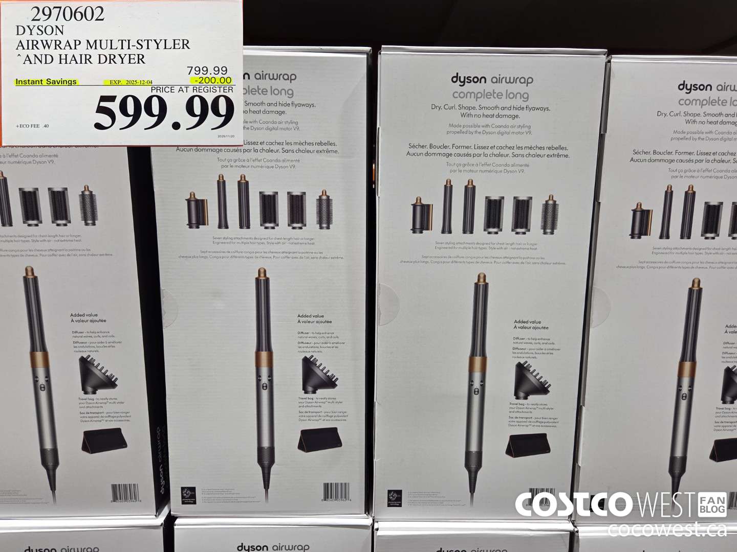 2970602 DYSON AIRWRAP MULTI-STYLER AIR AND HAIR DRYER ($200.00 INSTANT SAVINGS EXPIRES ON 2025-12-04) $599.99