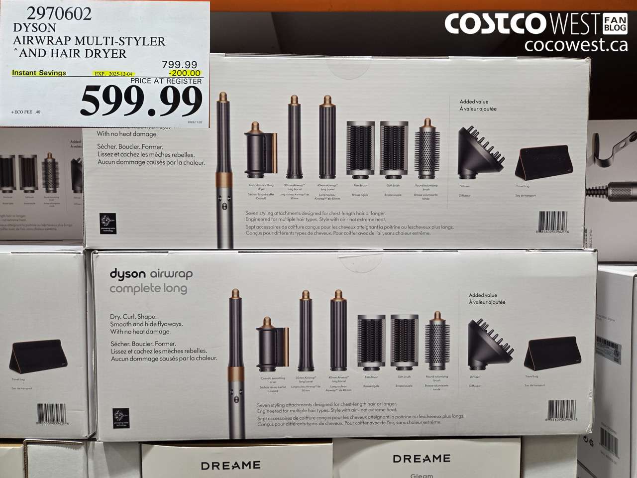 2970602 DYSON AIRWRAP MULTI-STYLER AIR AND HAIR DRYER ($200.00 INSTANT SAVINGS EXPIRES ON 2025-12-04) $599.99