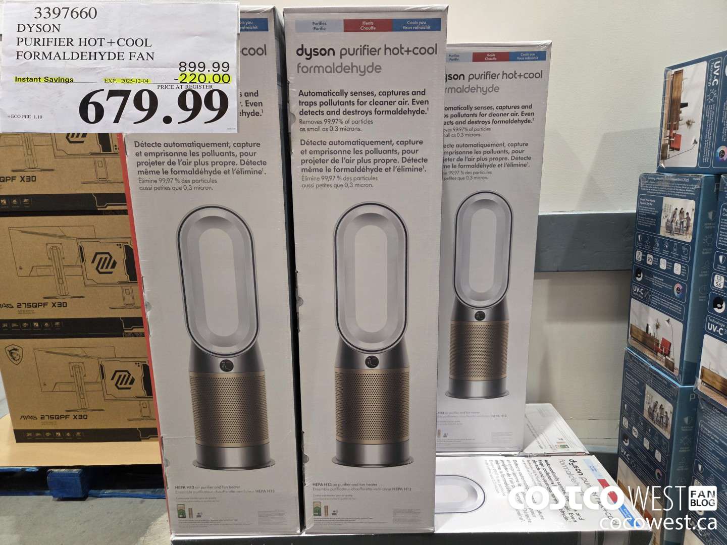 3397660 DYSON PURIFIER HOT +COOL FORMALDEHYDE FAN ($220.00 INSTANT SAVINGS EXPIRES ON 2025-12-04) $679.99