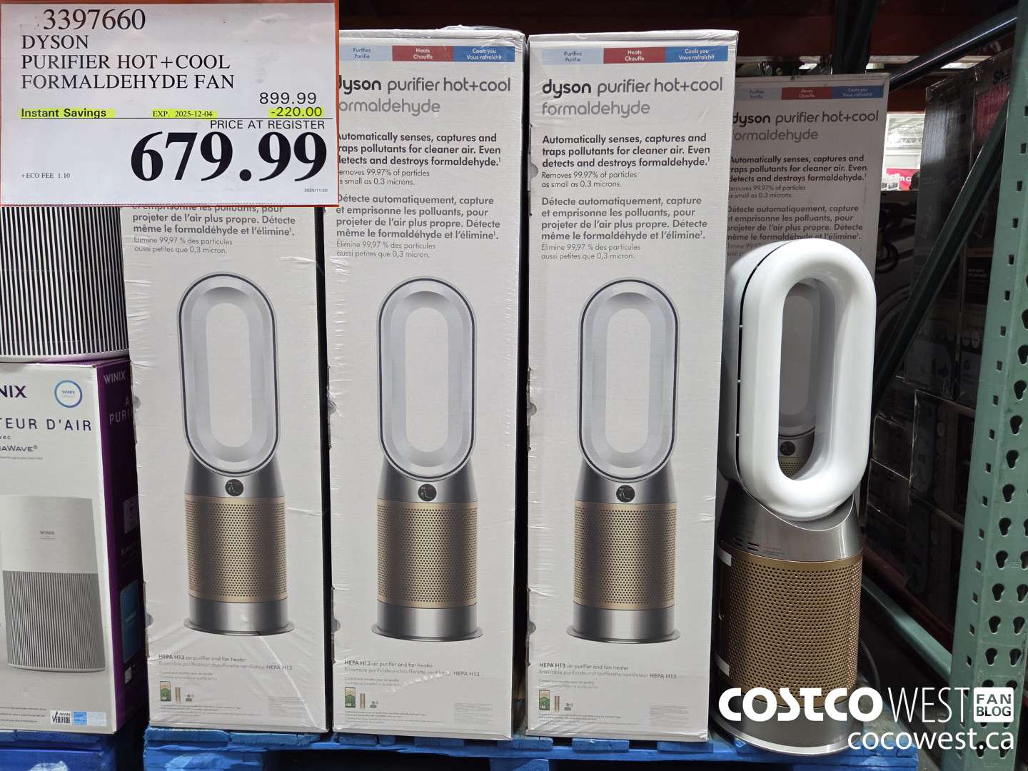 3397660 DYSON PURIFIER HOT +COOL FORMALDEHYDE FAN ($220.00 INSTANT SAVINGS EXPIRES ON 2025-12-04) $679.99