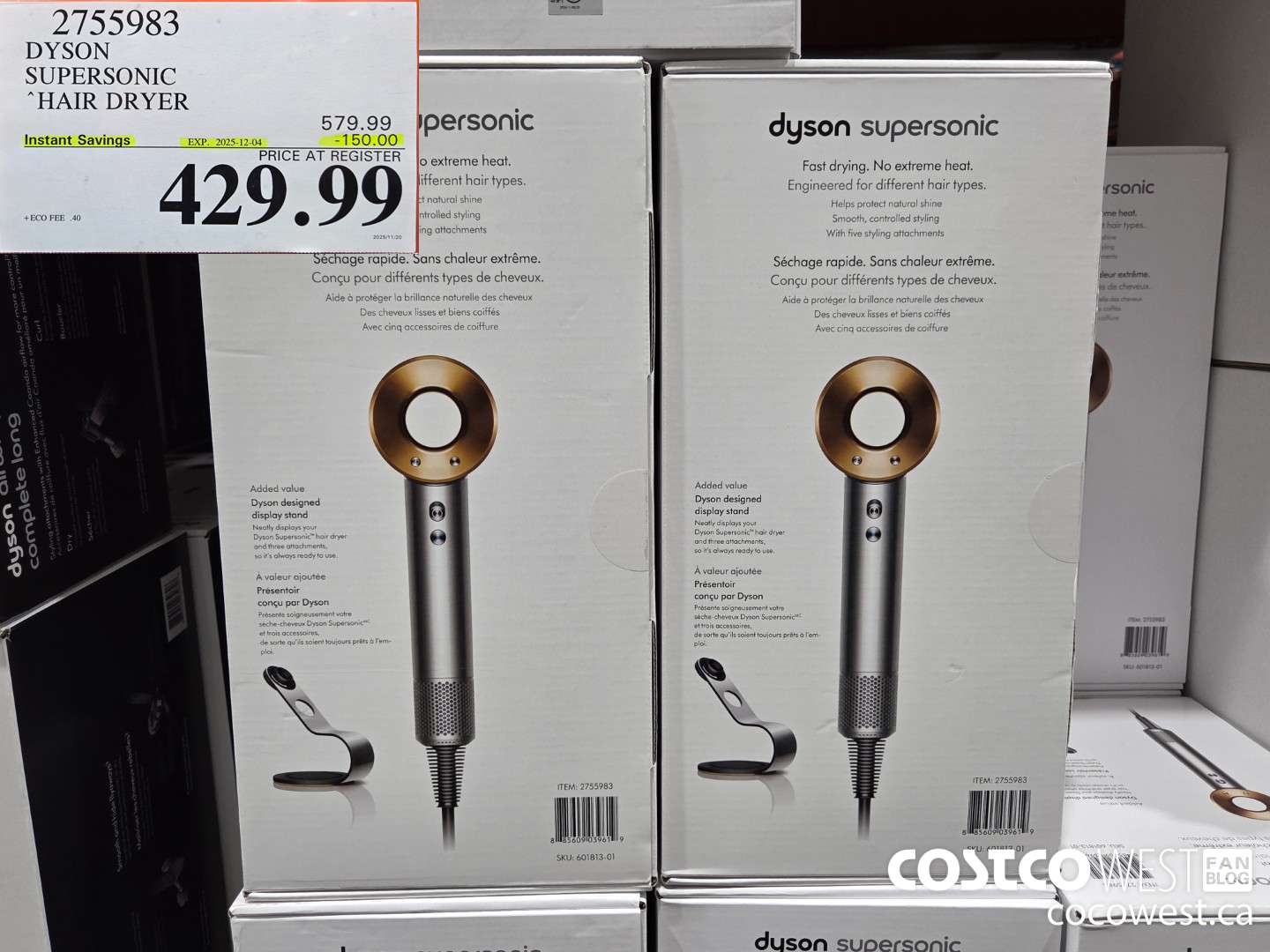2755983 DYSON SUPERSONIC HAIR DRYER ($150.00 INSTANT SAVINGS EXPIRES ON 2025-12-04) $429.99