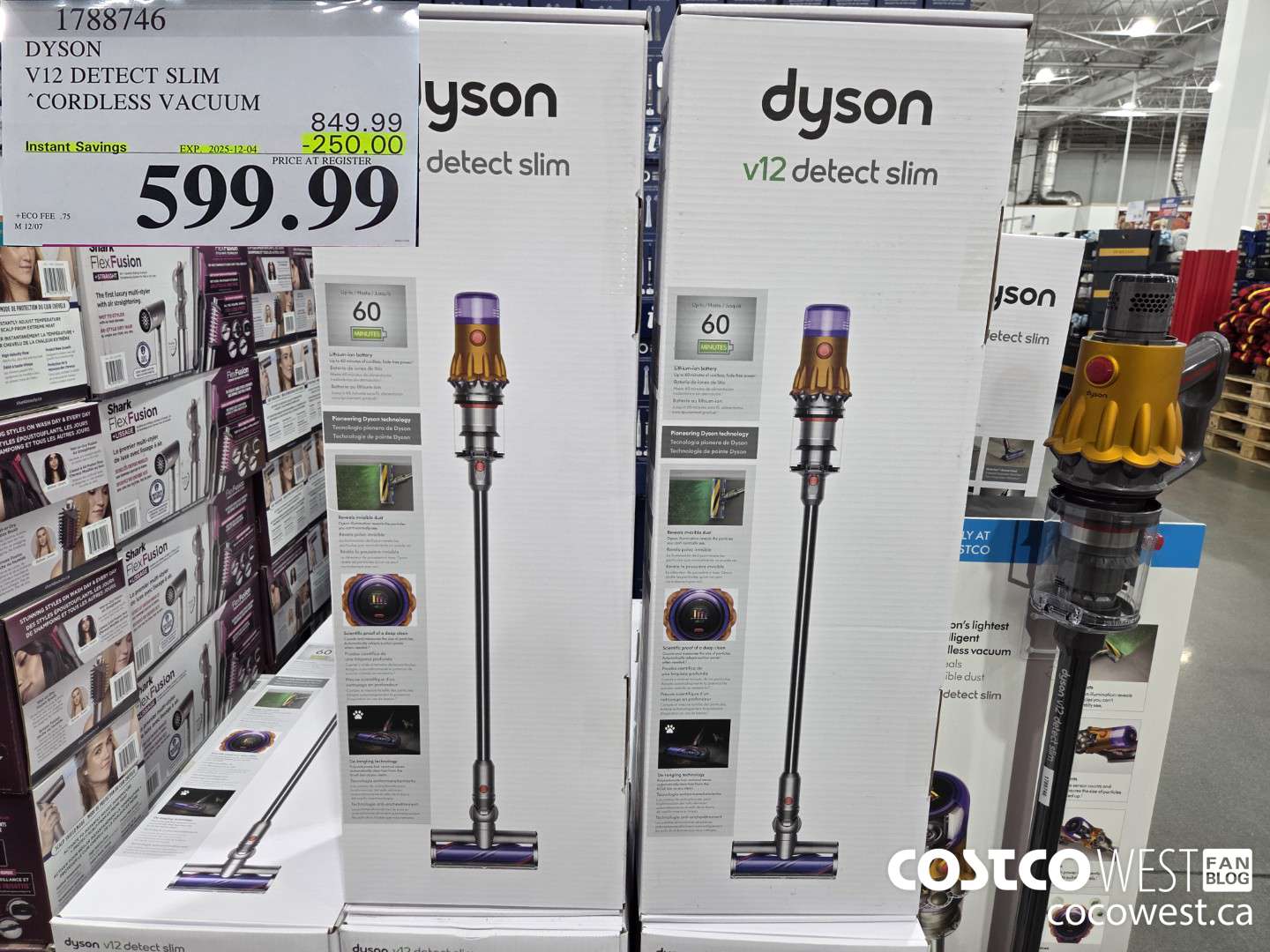 1788746 DYSON V12 DETECT SLIM CORDLESS VACUUM ($250.00 INSTANT SAVINGS EXPIRES ON 2025-12-04) $599.99